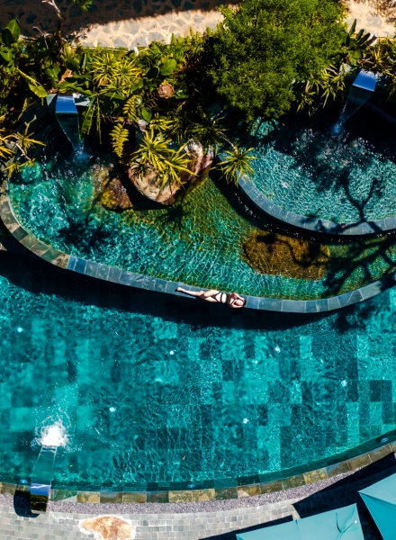 TERRACED BLUE POOL